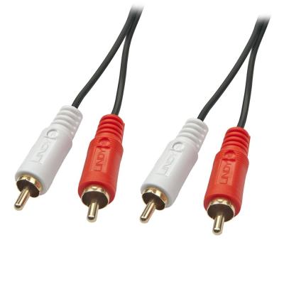 5m Premium 2 X Phono Male To 2 x Phono Male Cable - Black